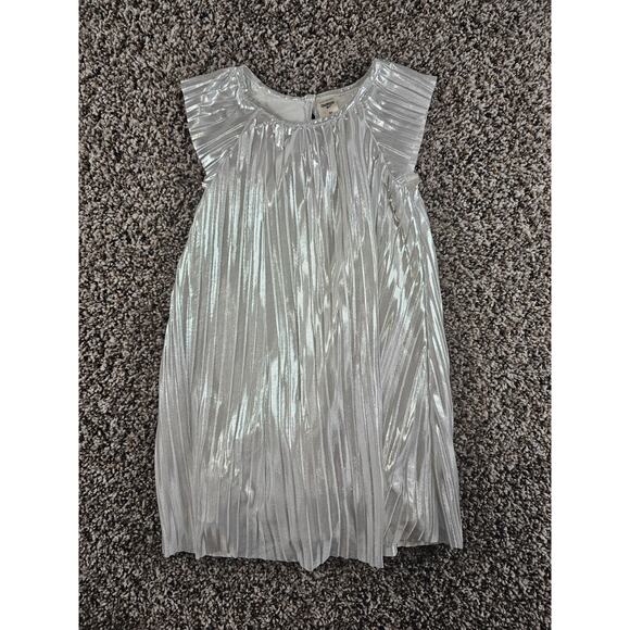 OshKosh B’gosh Other - Oshkosh B'Gosh Toddler Girls Sz 4T Silver Metallic Formal Dress Short Sleeve